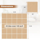 25 Pack-100 Sq.Ft. Foam Floor Tiles Interlocking Carpet Tiles with Edge Borders by DirectDeals