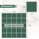 25 Pack-100 Sq.Ft. Foam Floor Tiles Interlocking Carpet Tiles with Edge Borders by DirectDeals
