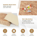 25 Tiles Wood Grain Foam Floor Mats with Borders- Natural by LJGDeals
