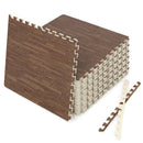 25 Tiles Wood Grain Foam Floor Mats with Borders- Natural by LJGDeals