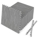 25 Tiles Wood Grain Foam Floor Mats with Borders- Natural