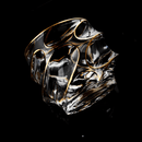 Gold Line Storm Japanese Crystal Whisky Glass