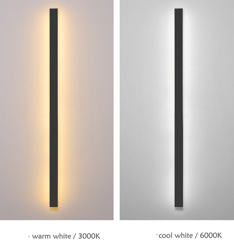 MIRODEMI® Black Outdoor Waterproof Antirust Aluminum Long LED Wall Lamp For Villa porch