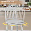 25 inch Modern Bar Stools Set of 2 with Upholstered Swivel Seat-Gray by LJGDeals