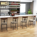 Set of 2 25 inches Bar Stools with Rust-proof Metal Frame and Soft Sponge Seat-Brown by LJGDeals