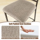 Set of 2 25 inches Bar Stools with Rust-proof Metal Frame and Soft Sponge Seat-Brown by DirectDeals