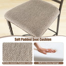 Set of 2 25 inches Bar Stools with Rust-proof Metal Frame and Soft Sponge Seat-Brown