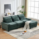 Modern Comfy L Shaped Sectional Sofa With Movable Ottoman by Unique Piece Furniture