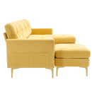 Modern L - Shape Convertible Sectional Sofa With Movable Ottoman by HouseOfZazla