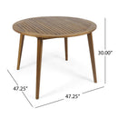 Outdoor Dining Set – Acacia Wood Stamford Table & Wicker Chairs