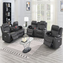 Power Motion Living Room Set With USB Port, Adjustable Headrest, Cup Holder by HouseOfZazla
