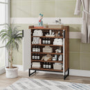 5 Tier Shoe Cabinet With Doors, Compact Entryway Storage Organizer
