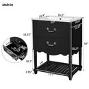 Wave Design Bathroom Vanity With Sink, 2 Drawers And Open Shelf by Unique Piece Furniture