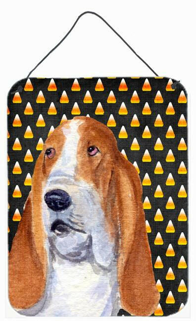 Basset Hound Candy Corn Halloween Portrait Wall or Door Hanging Prints