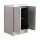 Contemporary Freestanding Bathroom Vanity With Resin Sink & Soft-Close Cabinet Doors by HouseOfZazla