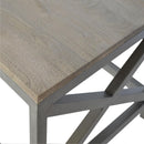 Cross Metal Coffee Table - Pewter by HouseOfZazla