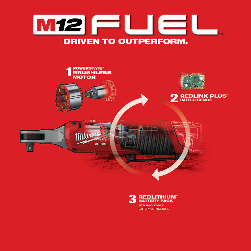 Milwaukee 2567-20 M12 FUEL™ 3/8" High Speed Ratchet (Tool Only)