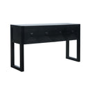 Geometric Carved Console Table With 3 Soft Close Drawers by HouseOfZazla