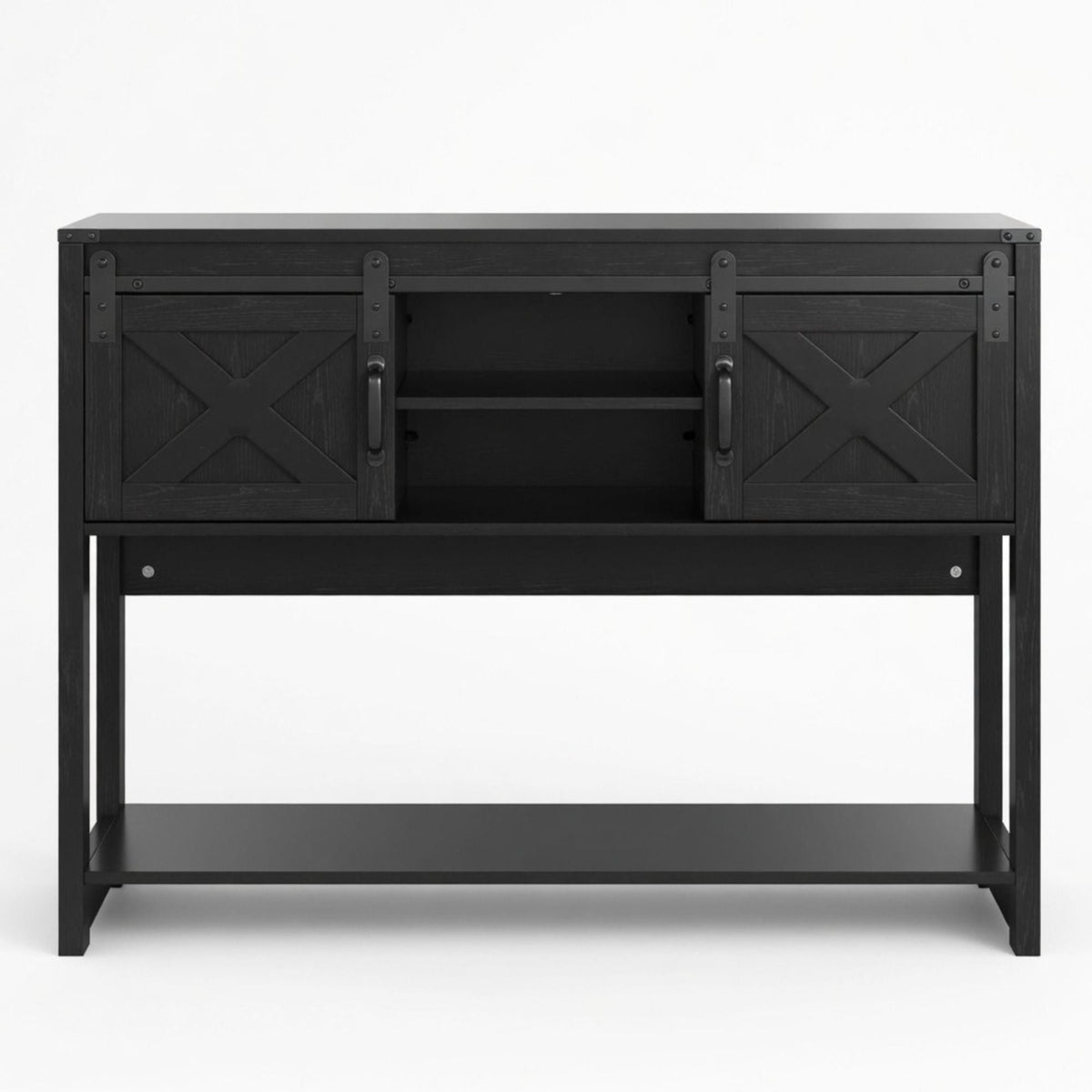 Farmhouse Entryway Table With Sliding Barn Door, photo 2 of 40