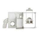 5 in 1 T oddler Slide and Swing Set, Kids Playground Climber Slide Playset with Drawing Whiteboard, Freestanding Combination for Babies