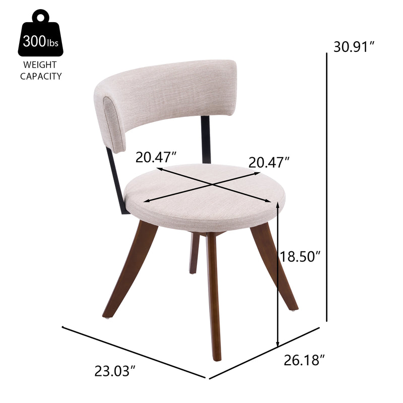 Modern Upholstered Dining Chairs with Curved Back, photo 2 of 10