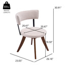 Modern Upholstered Dining Chairs with Curved Back by HouseOfZazla