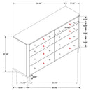 Stevie - Rectangular 8 Dresser - Sand