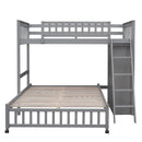 Bunk Bed With 6 Drawers And Flexible Shelves, Bottom Bed With Wheels by Unique Piece Furniture
