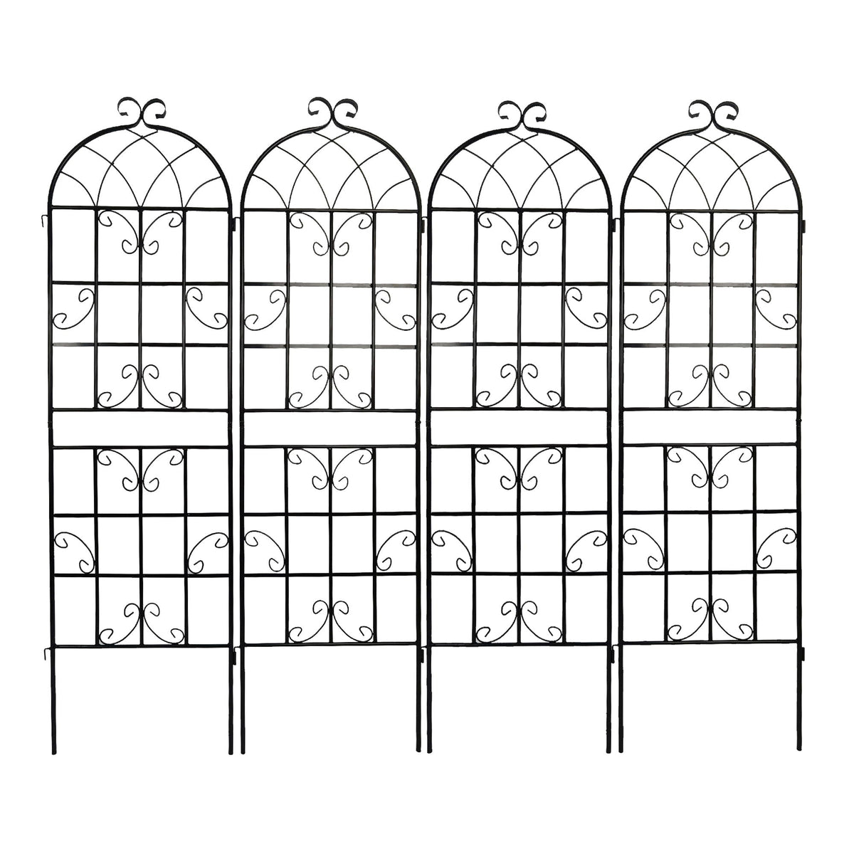 Metal Garden Rustproof Trellis For Climbing Plants Outdoor Flower Support, photo 2 of 40