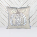 Lace Embroidered Pumpkin Throw Pillow - Natural