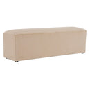 Long Plush Ottoman, Simple Footstool And Seat For Home Use - Almond by HouseOfZazla