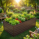 Woodgrain Aesthetic & Metal Strength: 8x4x2FT Galvanized Raised Garden Bed Kit by HouseOfZazla