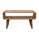 Solid Wood Media Unit, Open Slot, Oak-ish