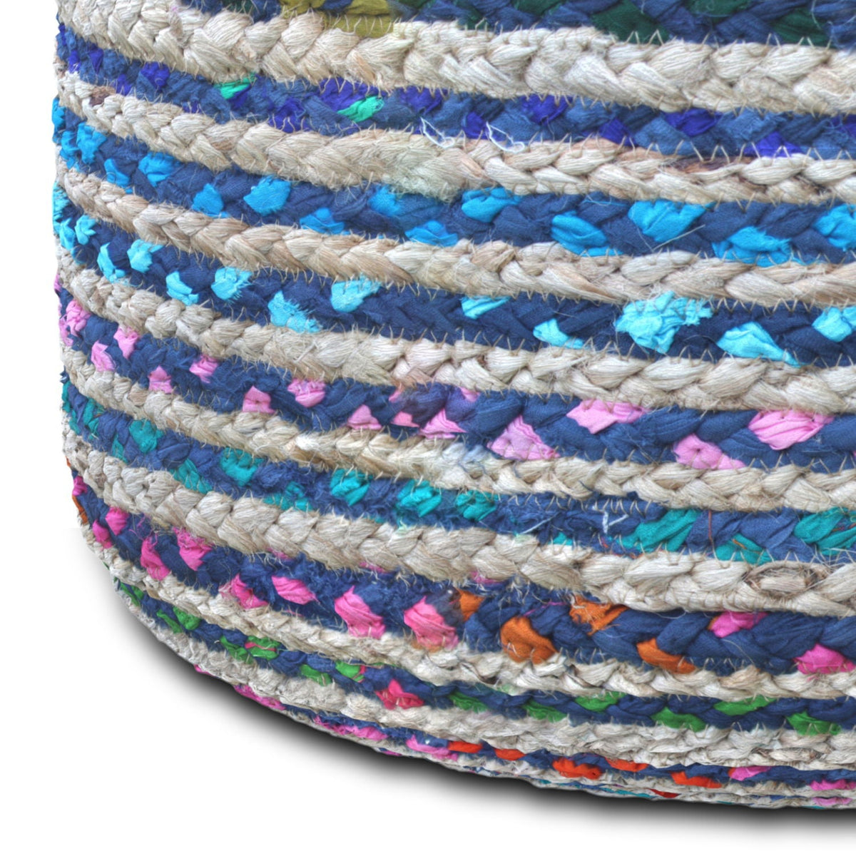 Margo - Handcrafted Round Pouf, photo 5 of 22