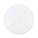 Tranquilius - Outdoor Round Dining Table With Lattice Tabletop, Umbrella Hole And Curved Legs