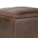 Rockwood - Upholstered Cube Storage Ottoman With Tray by Unique Piece Furniture