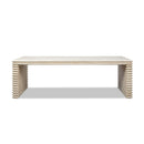 Veda - Geometric Waterfall Dining Table - White by HouseOfZazla