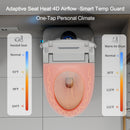 Smart Toilet Bidet Combo with Foot Sensor and Remote Control by HouseOfZazla