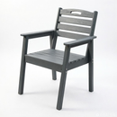 HDPE Outdoor Terrace Dining Chair Set of 2