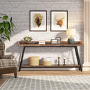 Extra Long Console Table For Living Room - Rustic Brown by HouseOfZazla