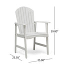 Outdoor Weather Resistant Acacia Wood Adirondack Dining Chairs (Set of 2) by HouseOfZazla