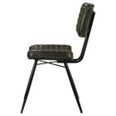 Misty Leather Upholstered Dining Chair Espresso (Set of 2)