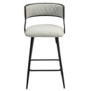 Counter Height Bar Stools With Powder Coating Base And Footrest (Set of 2) - by HouseOfZazla