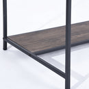 43.3" W x 21.6"D x 29.3" H Computer Desk with One Drawer, Walnut & Black