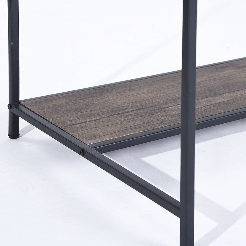 43.3" W x 21.6"D x 29.3" H Computer Desk with One Drawer, Walnut & Black