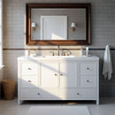 Bathroom Vanity With Separate Sink, Soft Close Doors And 4 Drawers by HouseOfZazla