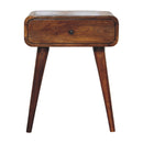 Avora Chestnut Nightstand with 1-Drawer, Nordic Legs