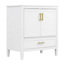 Elegant Fluted Bathroom Vanity With Sink, Soft Close Doors & Drawer by HouseOfZazla