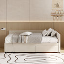 L Shaped Upholstered Platform Bed With Storage And Drawers by Unique Piece Furniture