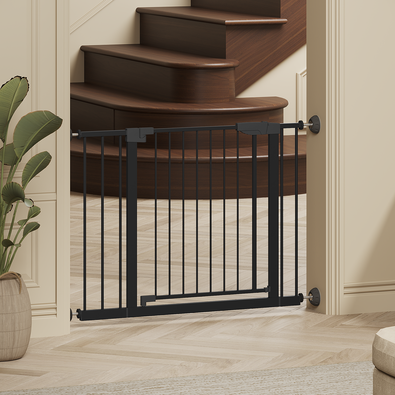 Wide Baby Gate with Wall Protector for Stairs and Doorways, photo 9 of 10